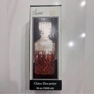 True Living Glass Decanter with Stopper 34 OZ
